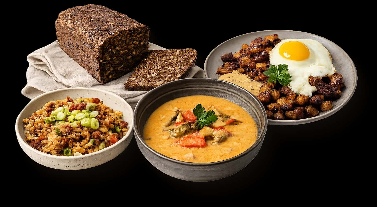 Keto-retter fra Ketomums: rugbrød, biksemad, thaisuppe og fried rice